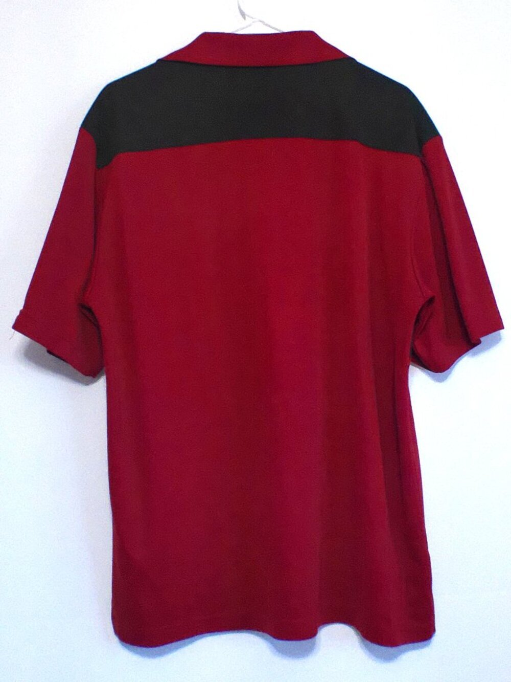 PGA Tour Golf Polo Shirt Mens Large Red Black Colorblock Performance Short Sleev - Picture 4 of 4